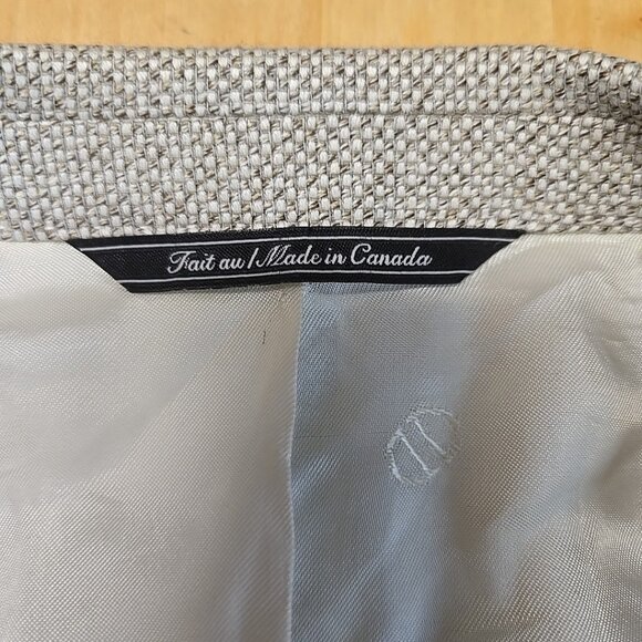David Donahue Loro Piana Linen Tweed Blazer Mens Size 48 Semi Unstructured - Picture 8 of 13